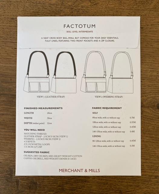 Merchant & Mills Factotum bag pattern - theweavingroom