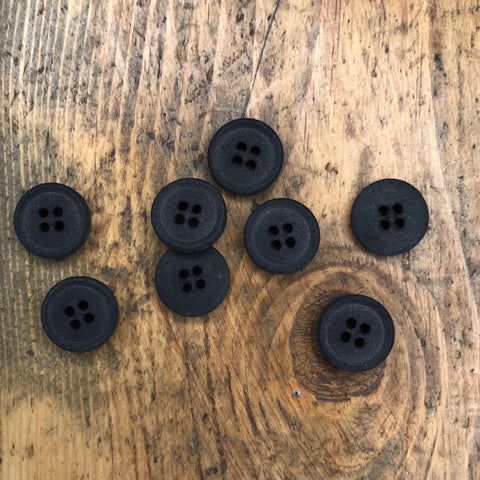 Button Scuttle Black - theweavingroom