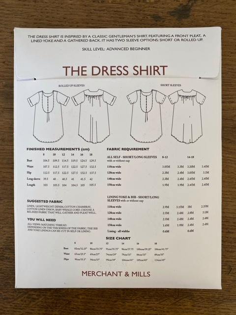 Merchant & Mills The Dress Shirt pattern - The Weaving Room